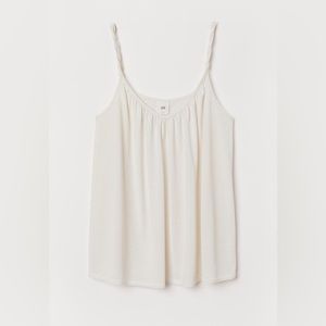H&M cream tank top with twist straps